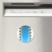 Leenece - Blaues Fraktal Magnet (In Situ (Geschirrspüler))