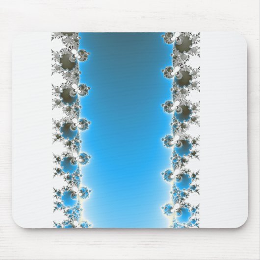 Leenece - Blaues Fraktal Mousepad (Vorne)