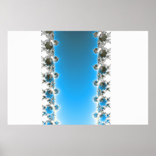 Leenece - Blaues Fraktal Poster