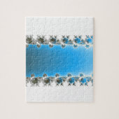 Leenece - Blaues Fraktal Puzzle (Vertikal)