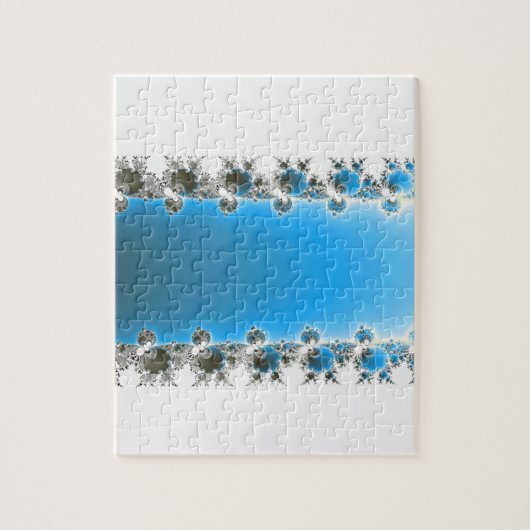 Leenece - Blaues Fraktal Puzzle (Vertikal)