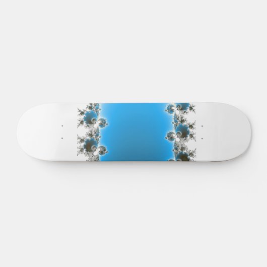 Leenece - Blaues Fraktal Skateboard (Horizontal)
