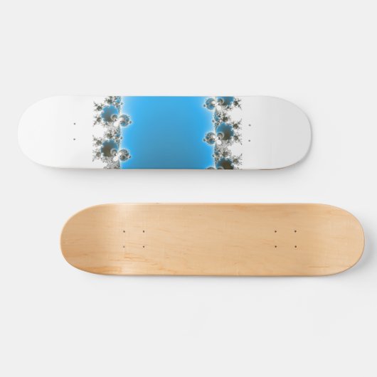 Leenece - Blaues Fraktal Skateboard (Horizontal)