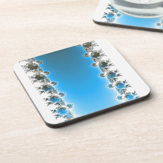 Leenece - Blaues Fraktal Untersetzer (Linke Seite)