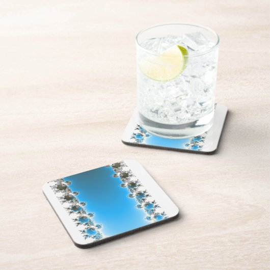 Leenece - Blaues Fraktal Untersetzer (Rechte Seite)