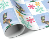 LeeNeigh farbiges Schneeflockenpapier Geschenkpapier (Rolleneckpunkt)