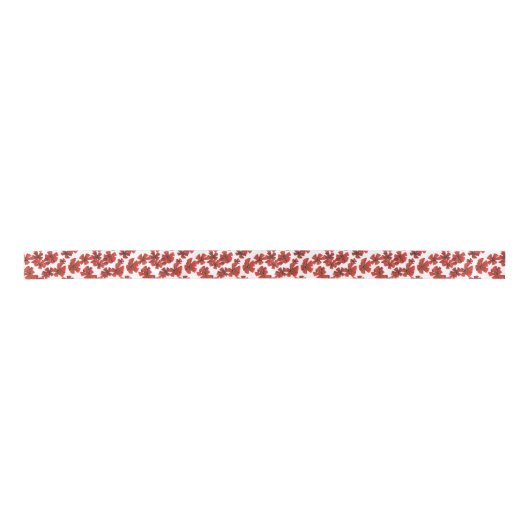 LeeNeigh Red Blume Ribbon Satinband (Vorderseite)
