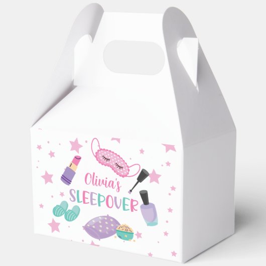 Leepover Schlummer Party rosa lila zwischen Geschenkschachtel (Vorderseite)