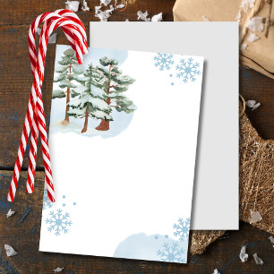 Leer Add Your Own Winter Schnee blaue Schneeflocke Einladung