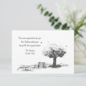 Leer-Bench-Beileid Danke-Karte Dankeskarte (Stehend Vorderseite)