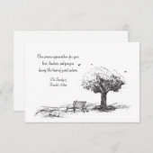 Leer-Bench-Beileid Danke-Karte Dankeskarte (Vorne/Hinten)