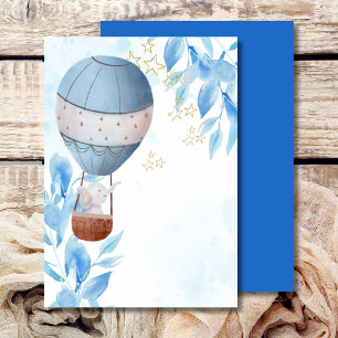 Leer eigener Heißluftballon mit Elefant  Einladung