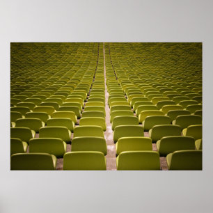 Leer gelber Stuhlplatz Poster