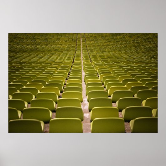 Leer gelber Stuhlplatz Poster (Vorne)