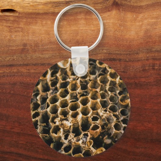 Leer Nest Button Schlüsselanhänger (Vorderseite)