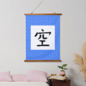 Leer, Sky Kanji Scroll Wandteppich Mit Holzrahmen (Schlafzimmer)