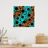 Leerblasen - Cyan/Orange Poster (Küche)