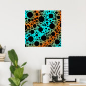 Leerblasen - Cyan/Orange Poster (Heimbüro)