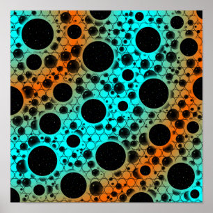 Leerblasen - Cyan/Orange Poster
