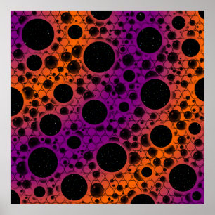 Leerblasen - Lila/orange Poster