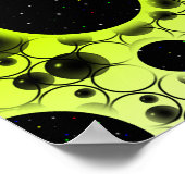 Leerblasen - weiß/Limon gelb Poster (Ecke)