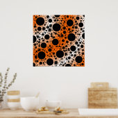 Leerblasen - weiß/orange poster (Küche)