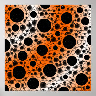 Leerblasen - weiß/orange poster