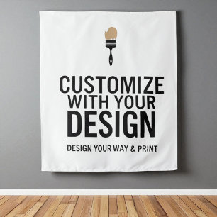 Leere angepasste 86x102cm Firmen-Personalisiert Wandteppich