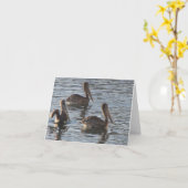 Leere Anmerkungs-Karte--Pelikane Karte (Gelbe Blume)