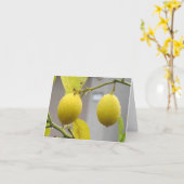 Leere Anmerkungs-Karte -- Zitronen Karte (Gelbe Blume)