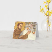 leere Anmerkungskarte St Francis u. Vögel Karte (Gelbe Blume)