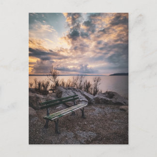 Leere Bank Postkarte