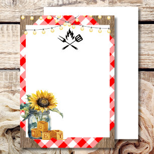 Leere BBQ-Baby-Shower-Einladung zum Selbstgestalte Einladung