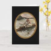 Leere Begrüßung. Vintage Kunstweibin Karte (Gelbe Blume)