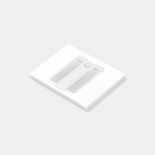 Leere Behälter für Saft oder Milch Post-it Klebezettel (angewinkelt)