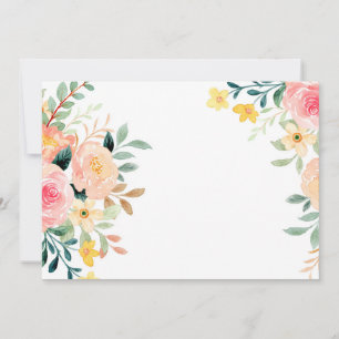 Leere Blumenaquarell Einladung
