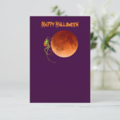 Leere Blut-Mond-Spinnen-Halloween-Party-Einladung Einladung (Stehend Vorderseite)