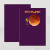 Leere Blut-Mond-Spinnen-Halloween-Party-Einladung Einladung (Vorne/Hinten)