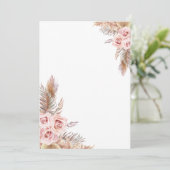 Leere Boho-Karte Save The Date (Stehend Vorderseite)