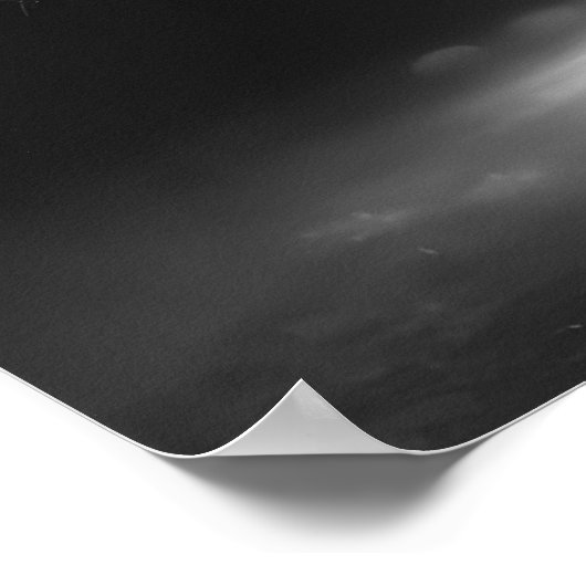 Leere Branchen glühender Baum - B&W Poster (Ecke)