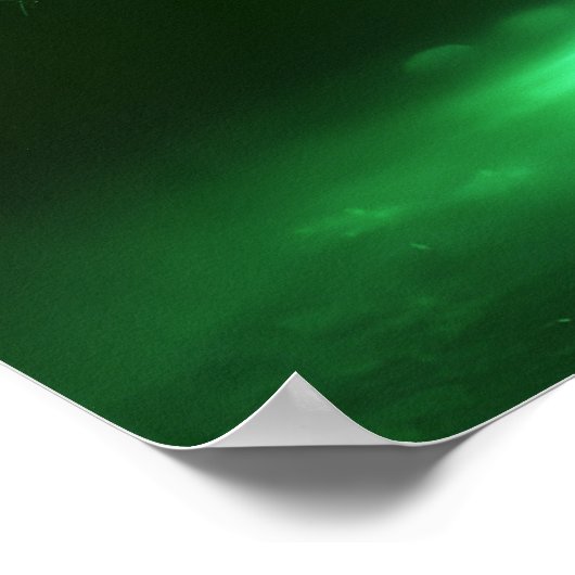 Leere Branchen glühender Baum - grün Poster (Ecke)