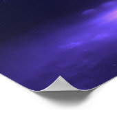 Leere Branchen glühender Baum - Lila Poster (Ecke)