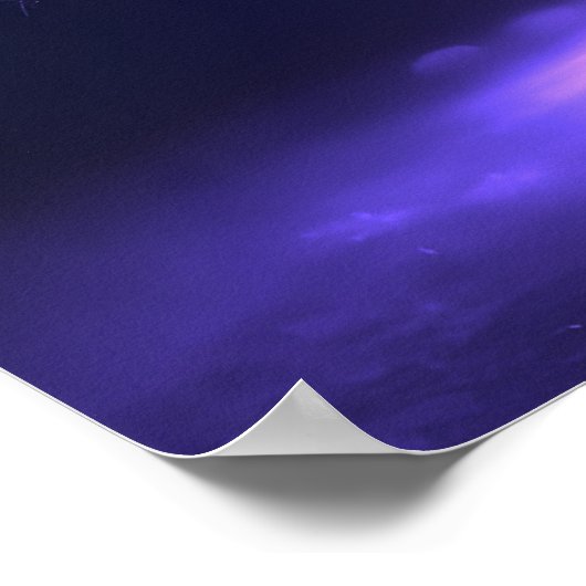 Leere Branchen glühender Baum - Lila Poster (Ecke)