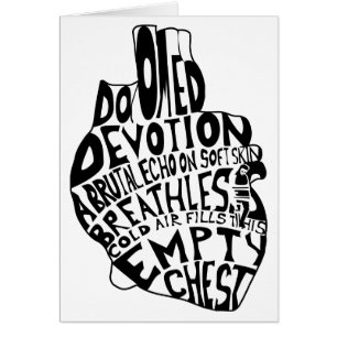 leere Brust: anatomisches Herz