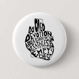 leere Brust: anatomisches Herz Button