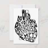 leere Brust: anatomisches Herz Einladung (Vorderseite)