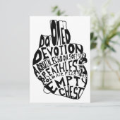 leere Brust: anatomisches Herz Einladung (Stehend Vorderseite)