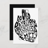 leere Brust: anatomisches Herz Einladung (Vorne/Hinten)