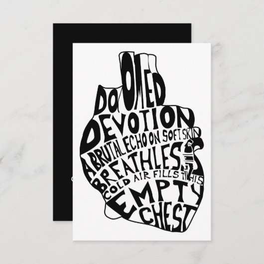 leere Brust: anatomisches Herz Einladung (Vorne/Hinten)