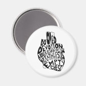 leere Brust: anatomisches Herz Magnet (Vorderseite/Rückseite)